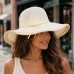 Straw Big Rim Hats - Paper Straw w/ Fringe Trim - Natural -HT-ST299NT